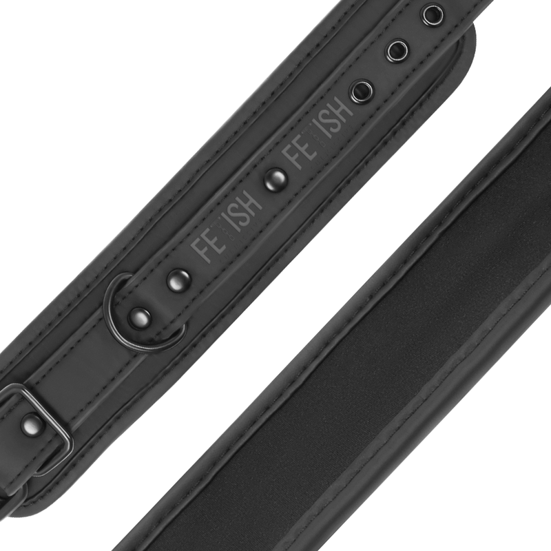 FETISH SUBMISSIVE - COLLAR Y ESPOSAS CUERO VEGANO CON FORRO DE NEOPRENO – Bild 5