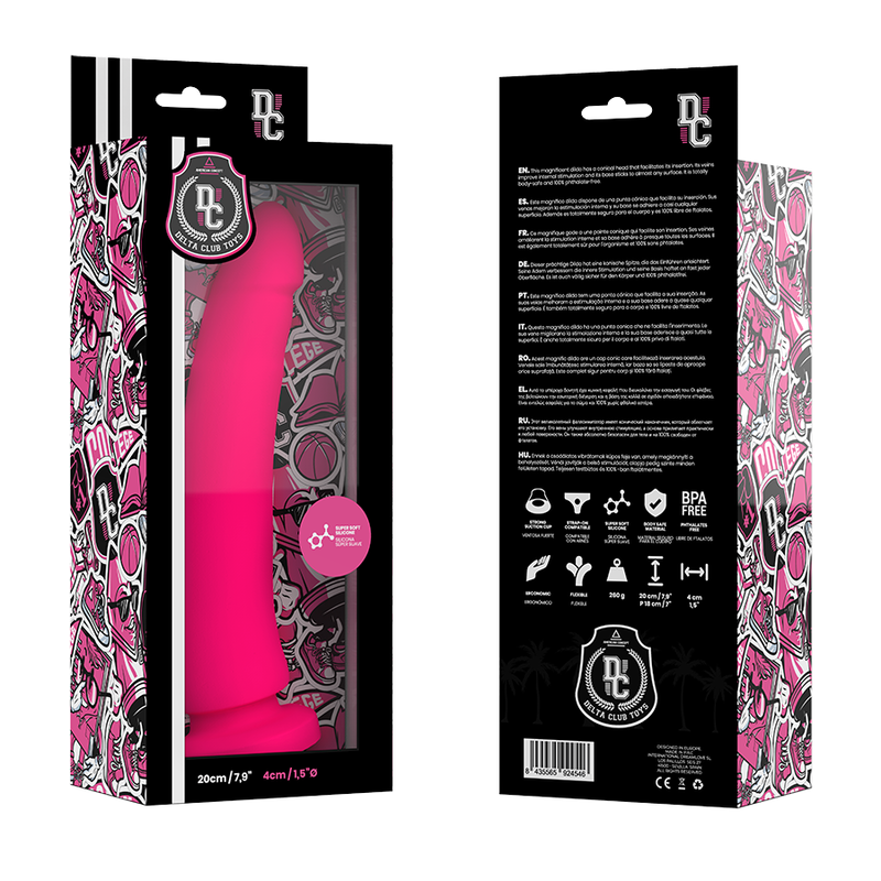 DELTA CLUB - DILDO REALISTA ROSA SILICONA MEDICA 20 CM -O- 4 CM – Bild 4