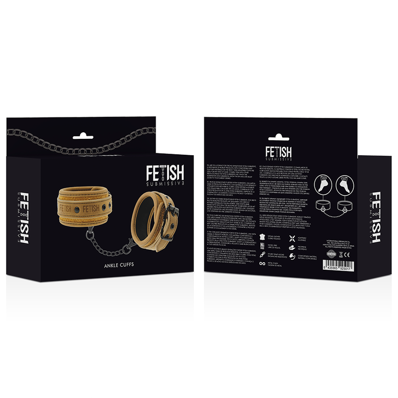 FETISH SUBMISSIVE ORIGEN - ESPOSAS TOBILLOS CUERO VEGANO CON FORRO DE NEOPRENO – Bild 5