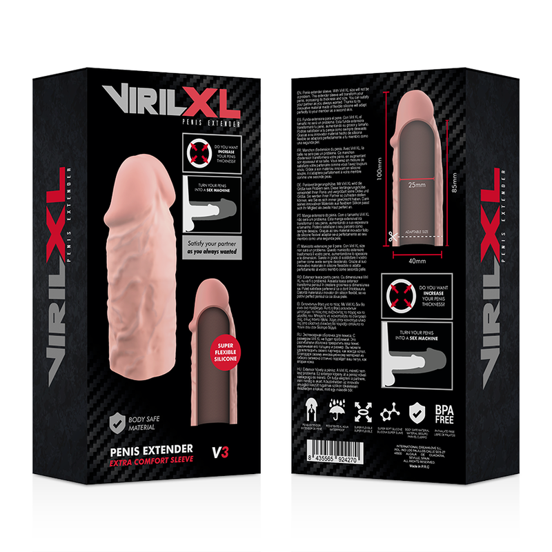 VIRILXL - EXTENSION DE PENE LIQUID SILICONE V3 NATURAL – Bild 2
