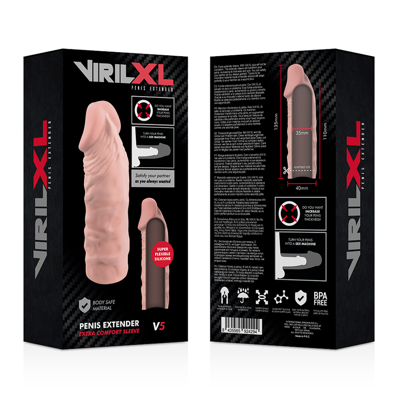 VIRILXL - EXTENSION DE PENE LIQUID SILICONE V5 NATURAL – Bild 6
