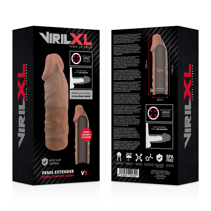 VIRILXL - FLÜSSIGE SILIKON V5 BRAUNE PENISVERLÄNGERUNG - Image 6