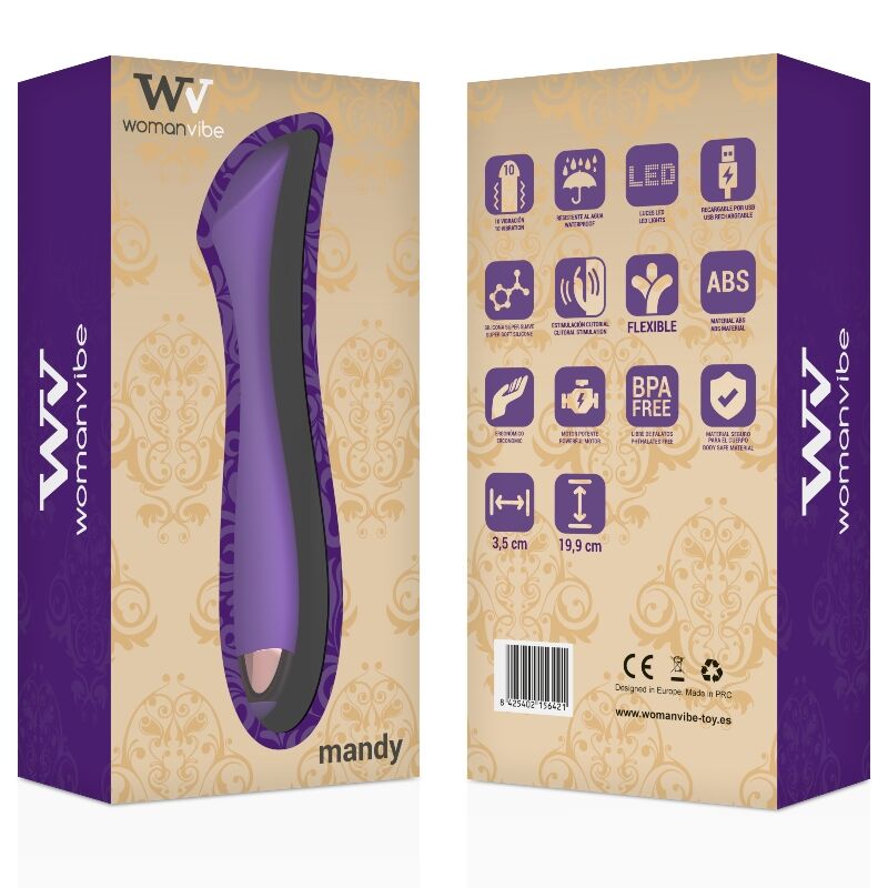 WOMANVIBE - MANDY "K" PUNKT SILIKON AUFLADBARER VIBRATOR – Bild 2