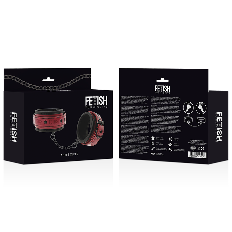 FETISH SUBMISSIVE DARK ROOM - ESPOSAS TOBILLOS CUERO VEGANO CON FORRO DE NEOPRENO – Bild 7