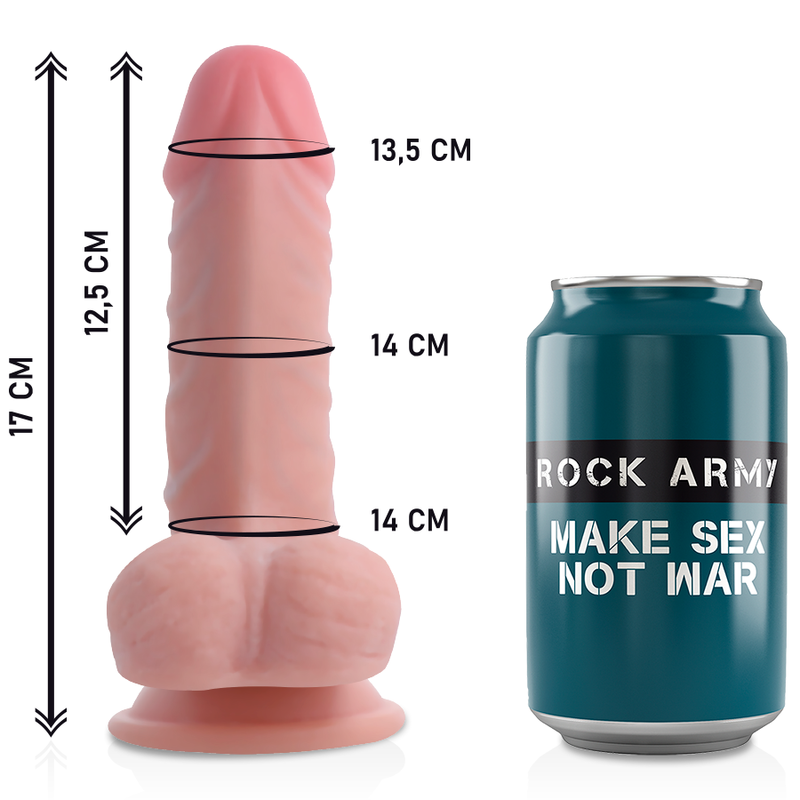 ROCKARMY - ARNES + DUAL DENSITY PANZER DILDO REALISTA 17 CM -O- 4.46 CM – Bild 3