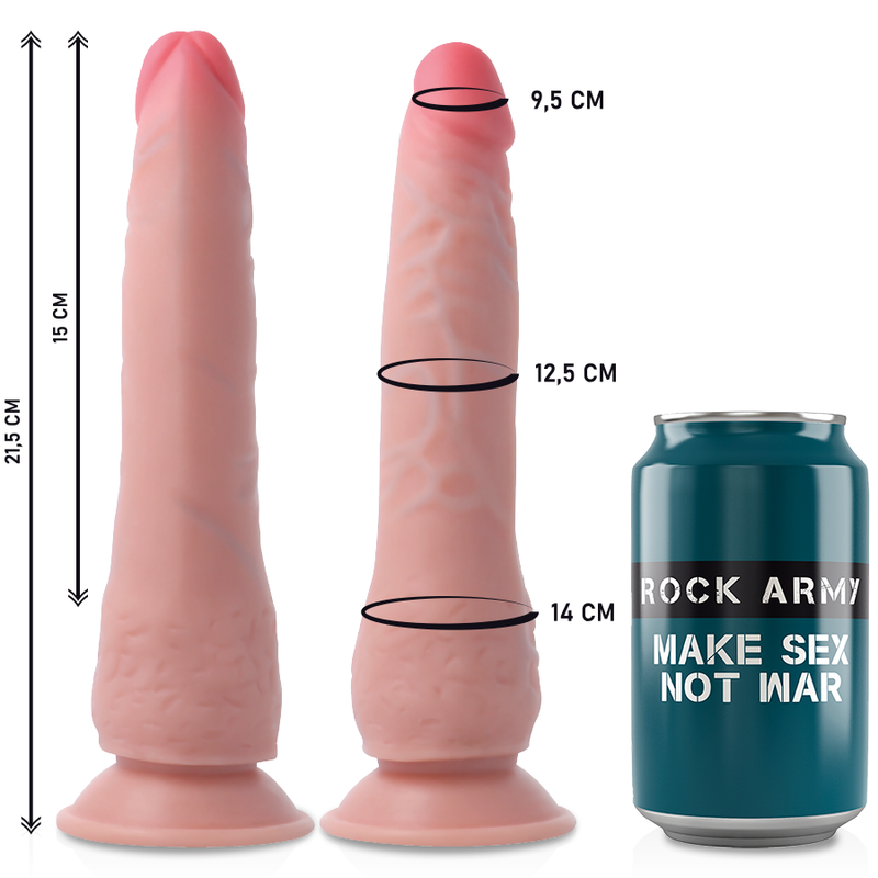 ROCKARMY - ARNÉS + DUAL DENSITY CRUSADER DILDO REALISTA 21.5 CM -O- 4.46 CM – Bild 13