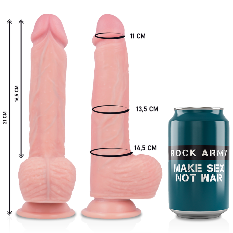ROCKARMY - ARNÉS + LIQUID SILICONE DILDO PREMIUM SPITFIRE 21 CM -O- 4.62 CM – Bild 6