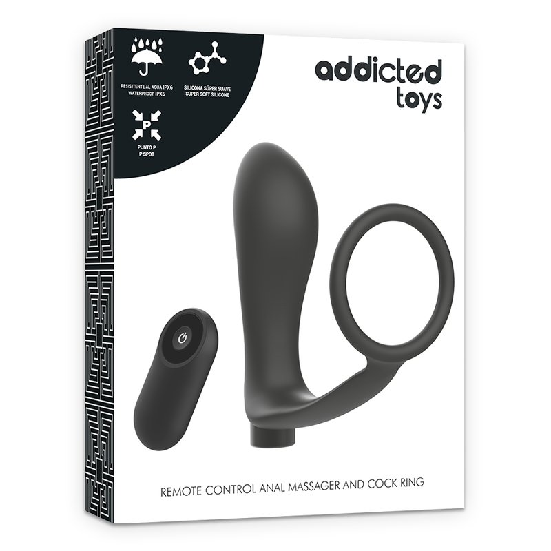 ADDICTED TOYS - ANILLA PENE CON PLUG ANAL CONTROL REMOTO NEGRO RECARGABLE – Bild 6