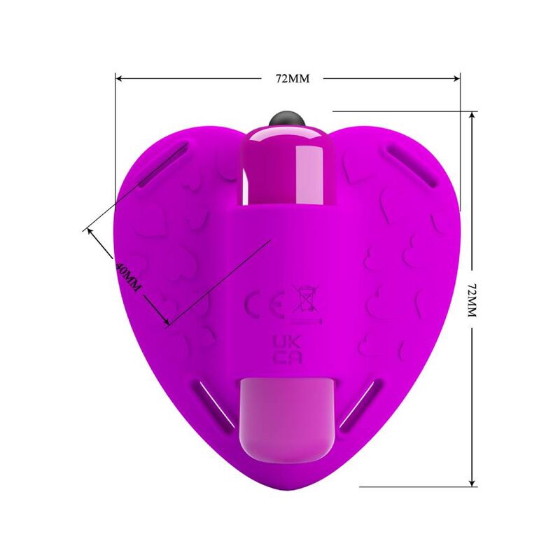 PRETTY LOVE - MASAJEADOR DE CLÍTORIS HEARTBEAT 10 MODOS DE VIBRACIÓN MORADO – Bild 3