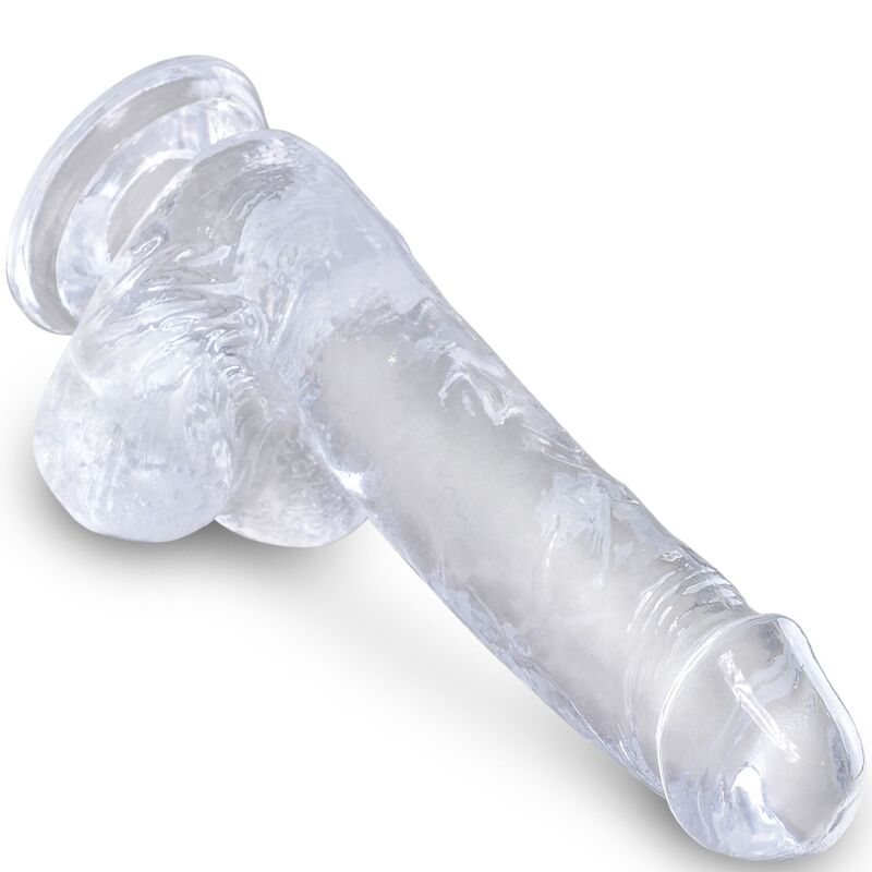KING COCK - CLEAR PENE REALÍSTICO CON TESTÍCULOS 13.5 CM TRANSPARENTE – Bild 3