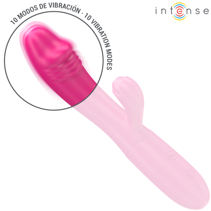 INTENSE - IVY FLEXIBLER VIBRATOR 10 VIBRATIONEN MIT STIMULIERENDER ZUNGE ROSA – Bild 3
