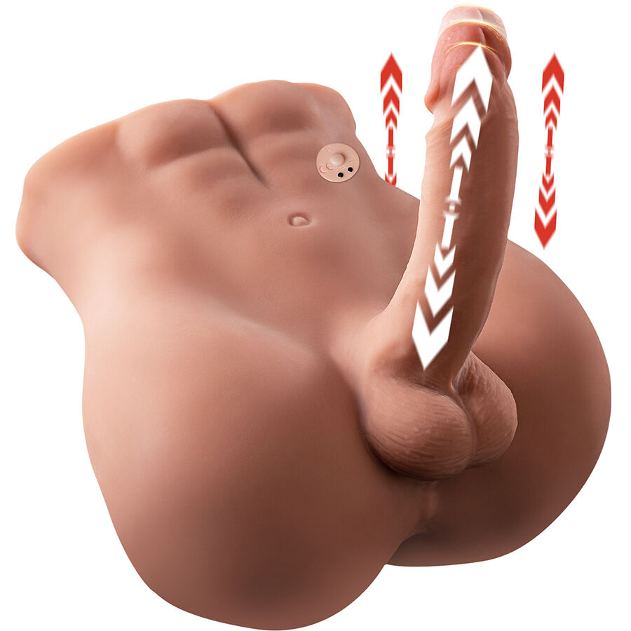 XISE - BERTLETT DILDO ASS REALISTISCHER DILDO UND ANUS-MASTURBATOR FRONTPOSITION MIT STOSSFUNKTION 18 CM