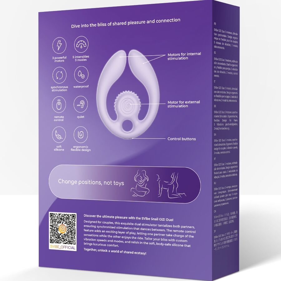 SNAIL VIBE - GIZI DUO PAARSTIMULATOR FERNBEDIENUNG LILA – Bild 5