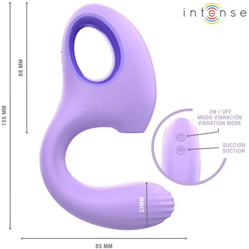 INTENSE - BAXTER VIBRATOR & STIMULATOR VIOLETT – Bild 6