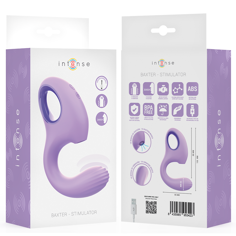 INTENSE - BAXTER VIBRATOR & STIMULATOR VIOLETT – Bild 8