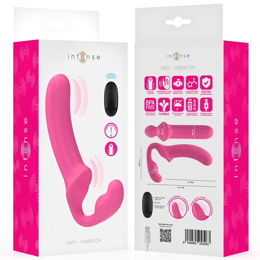INTENSE - AMY DOPPELVIBRATOR 20 CM ROSA FERNBEDIENUNG – Bild 8