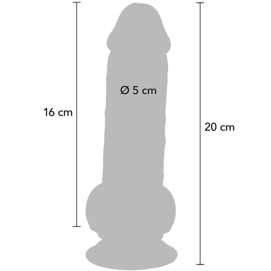 GET REAL - DELUXE REALISTISCHER PENIS MIT HODEN EXTRA DICK 20 CM – Bild 4