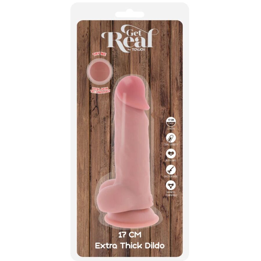 GET REAL - DELUXE REALISTISCHER PENIS MIT HODEN EXTRA DICK 17 CM – Bild 4