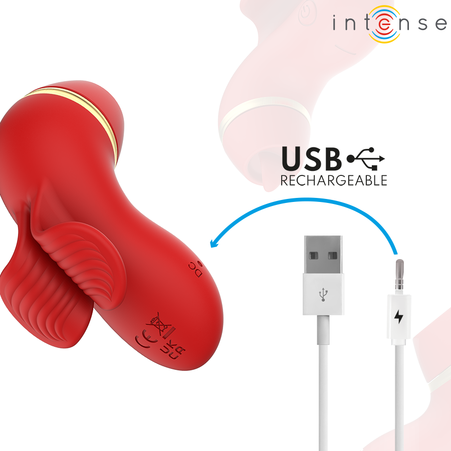 INTENSE - PATTY-STIMULATOR MIT 4 AUFSÄTZEN, SAUG-, KLETTER-, KITZEL- UND LECKFUNKTION – Bild 8