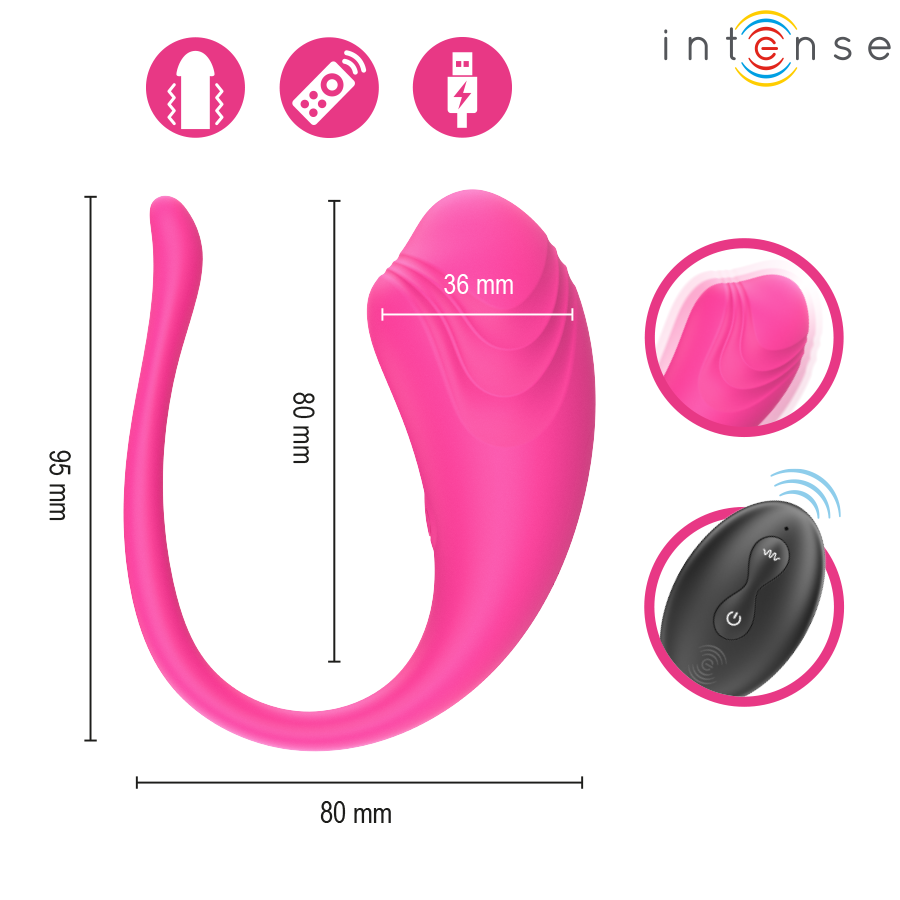 INTENSE - OLIVIA PINK VIBRATIONS-EI MIT FERNBEDIENUNG – Bild 4