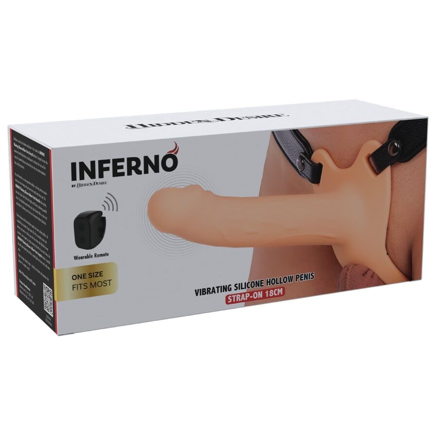 HIDDEN DESIRE - INFERNO VIBRIERENDER PENIS-SLEEVE ZUM AUFSCHNALLEN 18 CM – Bild 6