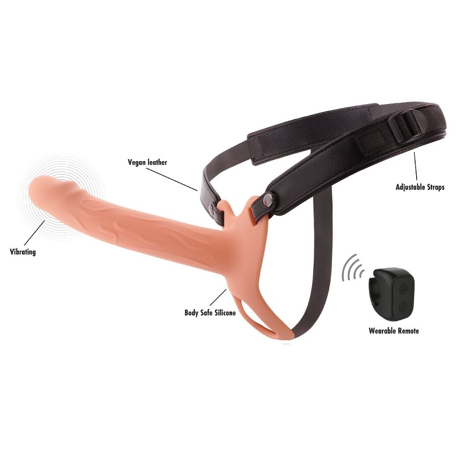 HIDDEN DESIRE - INFERNO VIBRIERENDER PENIS-SLEEVE ZUM AUFSCHNALLEN 20 CM – Bild 4