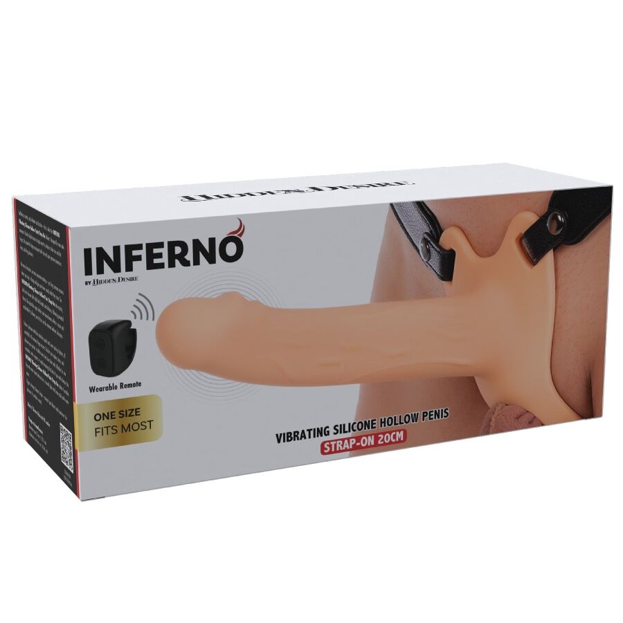 HIDDEN DESIRE - INFERNO VIBRIERENDER PENIS-SLEEVE ZUM AUFSCHNALLEN 20 CM – Bild 6