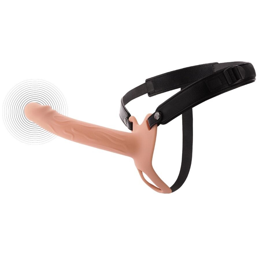 HIDDEN DESIRE - INFERNO VIBRIERENDER PENIS-SLEEVE ZUM AUFSCHNALLEN 20 CM