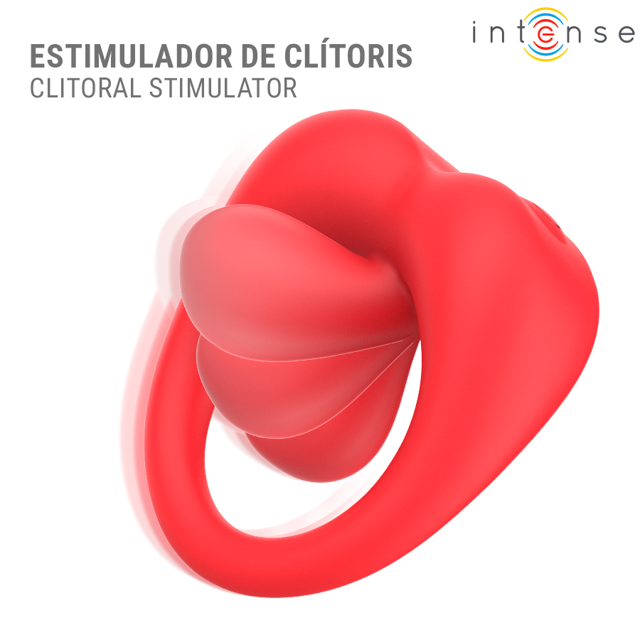 INTENSE - RUSSELL ANILLO VIBRADOR CON ESTIMULACIÓN DE CLÍTORIS ROJO – Bild 6