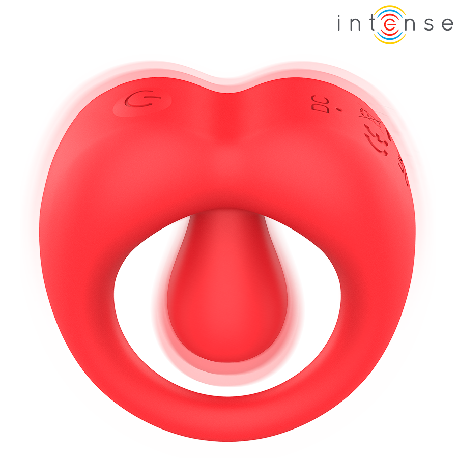 INTENSE - RUSSELL ANILLO VIBRADOR CON ESTIMULACIÓN DE CLÍTORIS ROJO – Bild 3