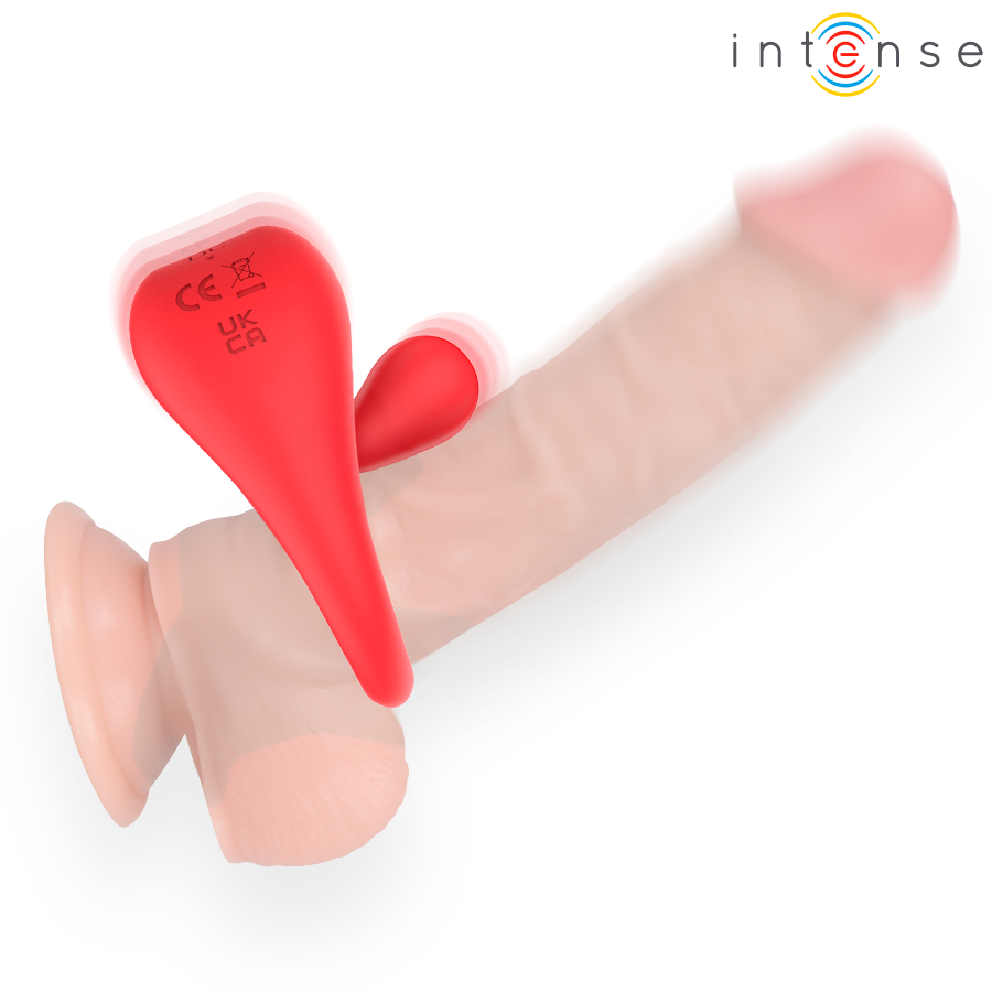 INTENSE - RUSSELL ANILLO VIBRADOR CON ESTIMULACIÓN DE CLÍTORIS ROJO – Bild 4