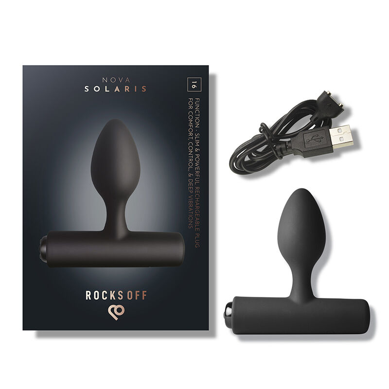ROCKS-OFF - NOVA SOLARIS PLUG ANAL FINO RECARGABLE 16 FUNCIONES NEGRO – Bild 6