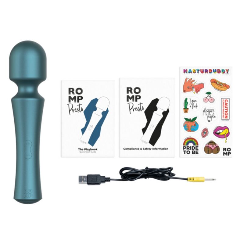 ROMP - PRESTO MINI WAND VIBRADOR CABEZAL FLEXIBLE VERDE – Bild 11