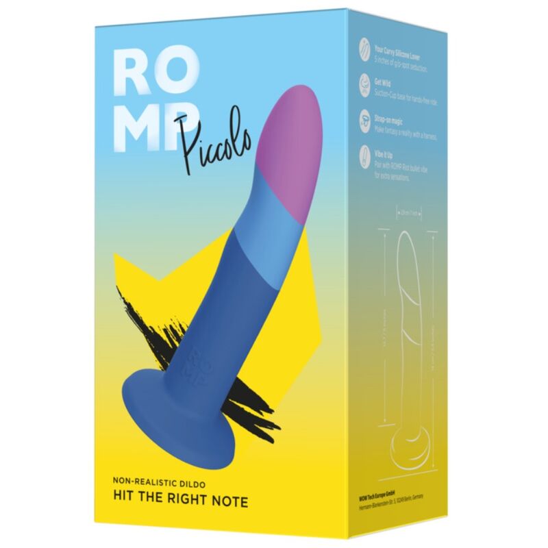 ROMP - PICCOLO DILDO SILICONA CON VENTOSA TRICOLOR 14 CM – Bild 5