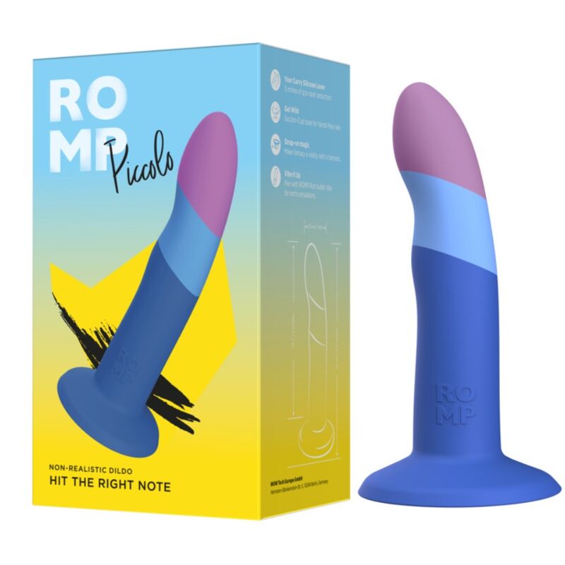 ROMP - PICCOLO DILDO SILICONA CON VENTOSA TRICOLOR 14 CM – Bild 4