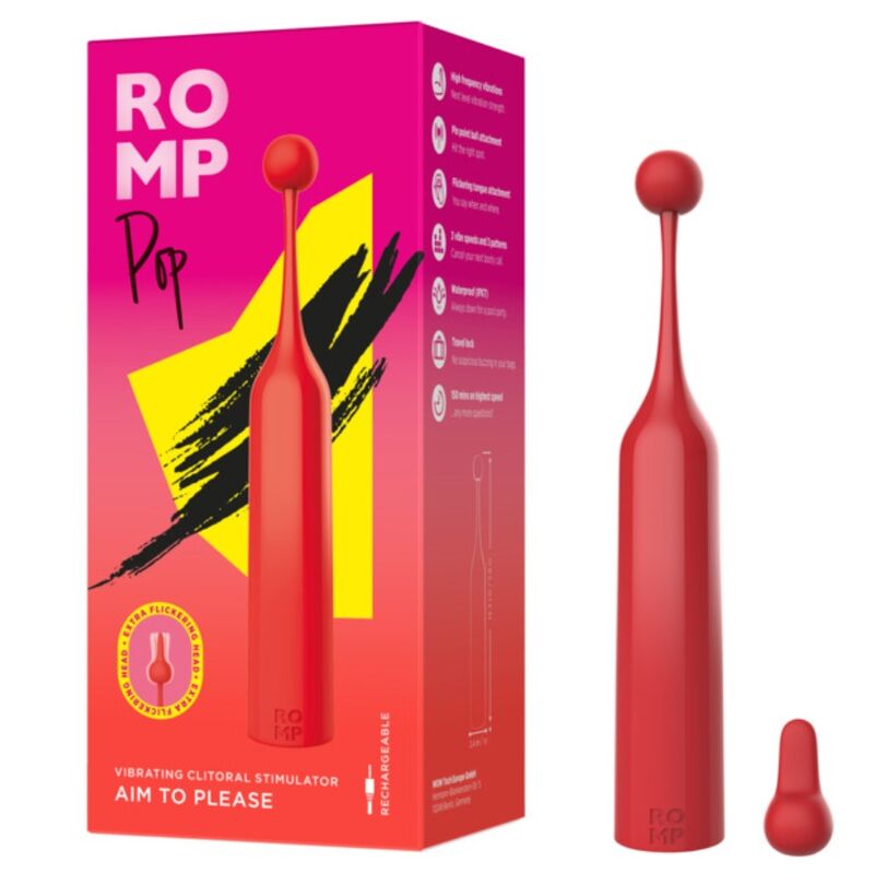 ROMP - POP ESTIMULADOR DE CLÍTORIS ALTA FRECUENCIA ROJO – Bild 6