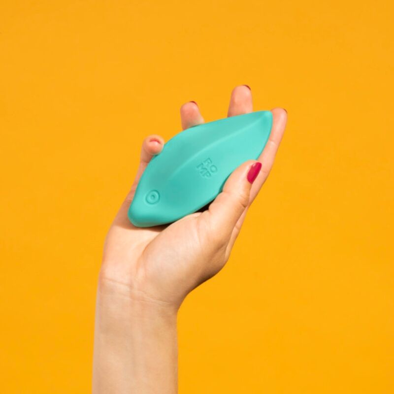 ROMP - WAVE WELLENVIBRATOR KLITORISSTIMULATOR, ERGONOMISCHE FORM, AQUAGRÜN – Bild 10