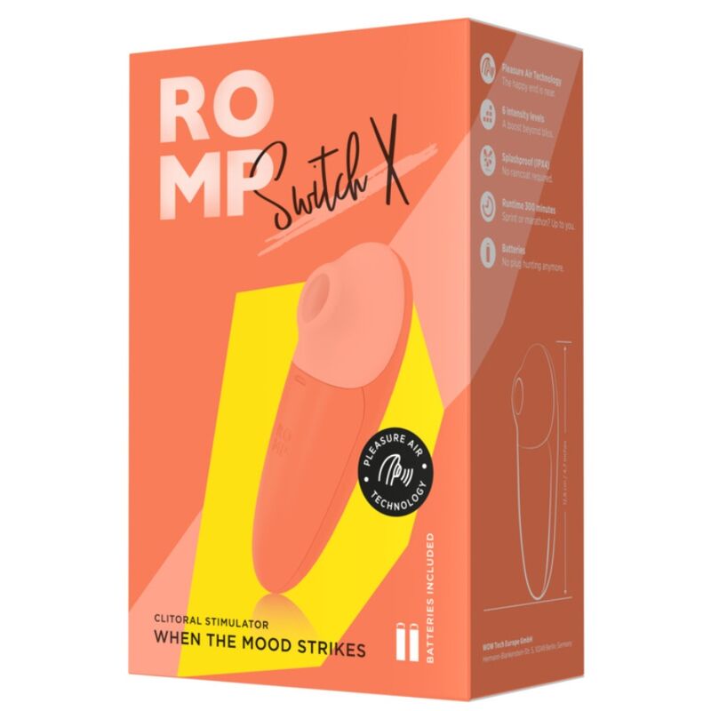 ROMP - SWITCH X ESTIMULADOR DE CLÍTORIS 6 NIVELES NARANJA – Bild 9