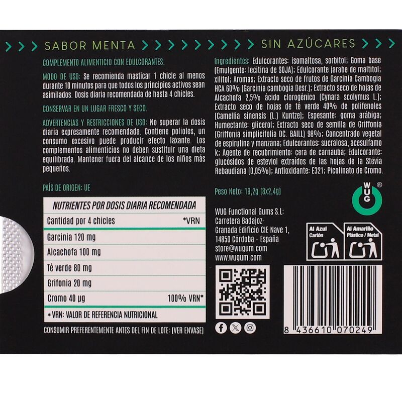 WUG DIET – ZUCKERFREIE, FUNKTIONELLE MINZE-KAUFSÄULCHEN, 8 STÜCK – Bild 3