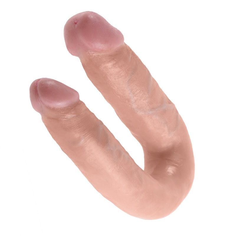 KING COCK - DOPPELPENETRATIONSDILDO 13.9 CM NATÜRLICH – Bild 4