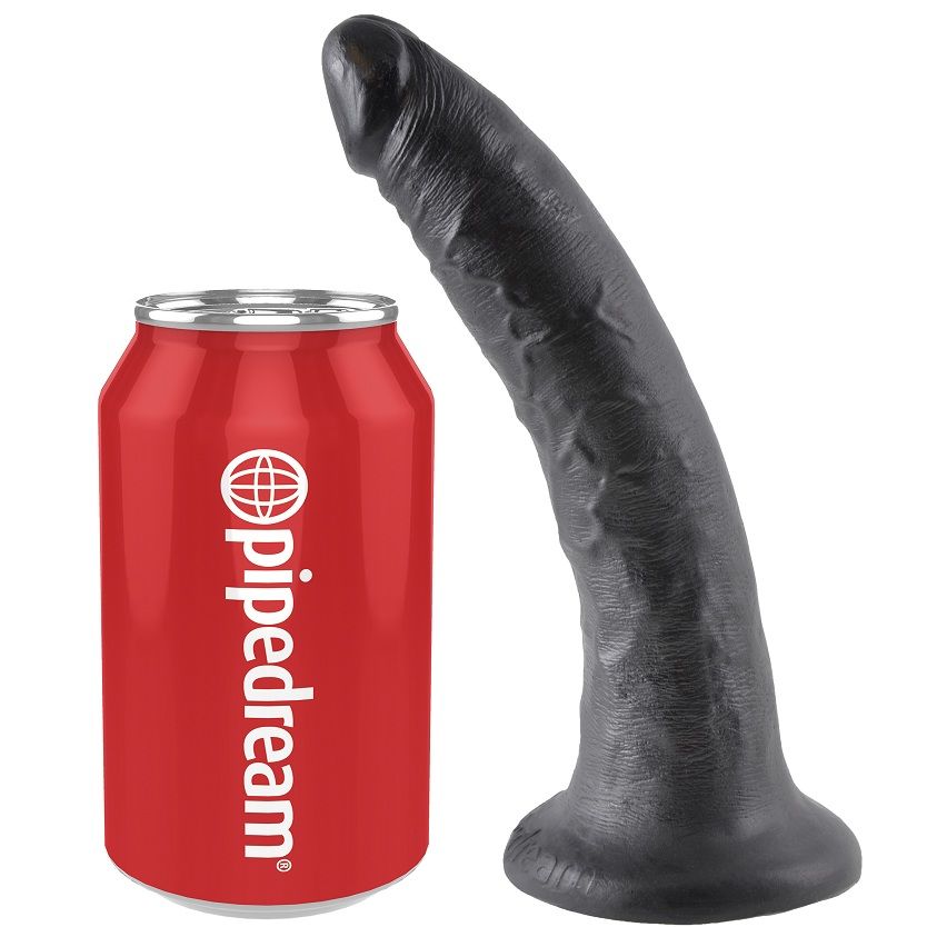 KING COCK - 7 DILDO SCHWARZ 17.8 CM – Bild 4
