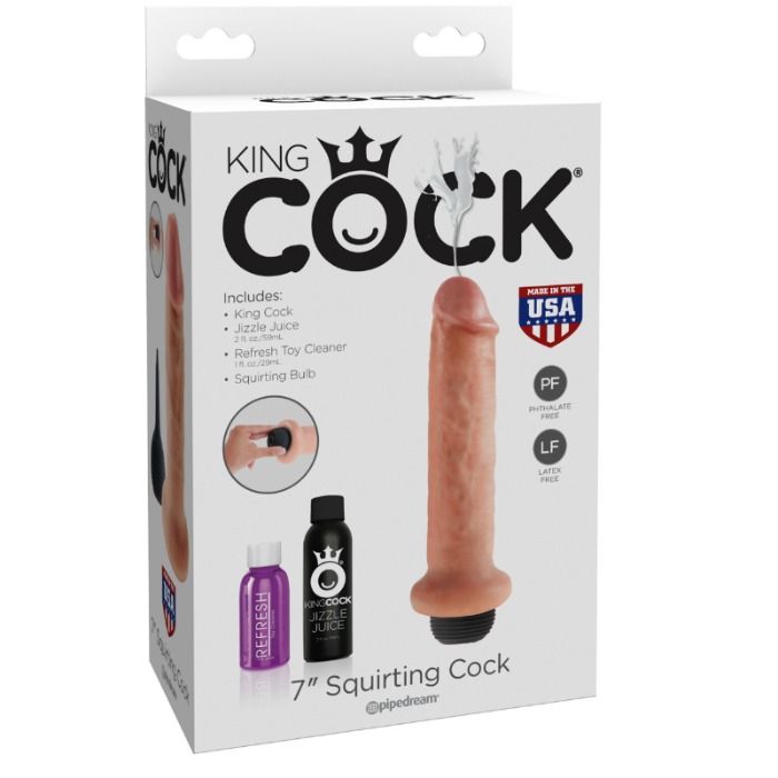 KING COCK - DILDO SQUIRTING 17.8 CM NATURAL – Bild 6