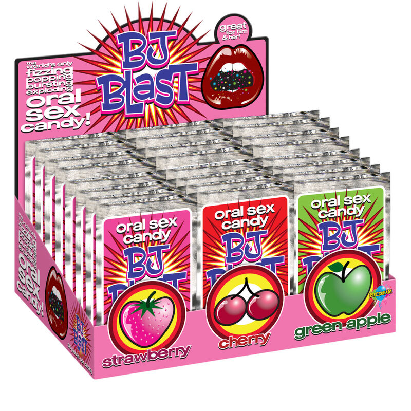 PIPEDREAMS - BJ BLAST ERDBEERE/KIRSCH UND GRÜNER APFEL DISPLAY ? 36 STÜCK