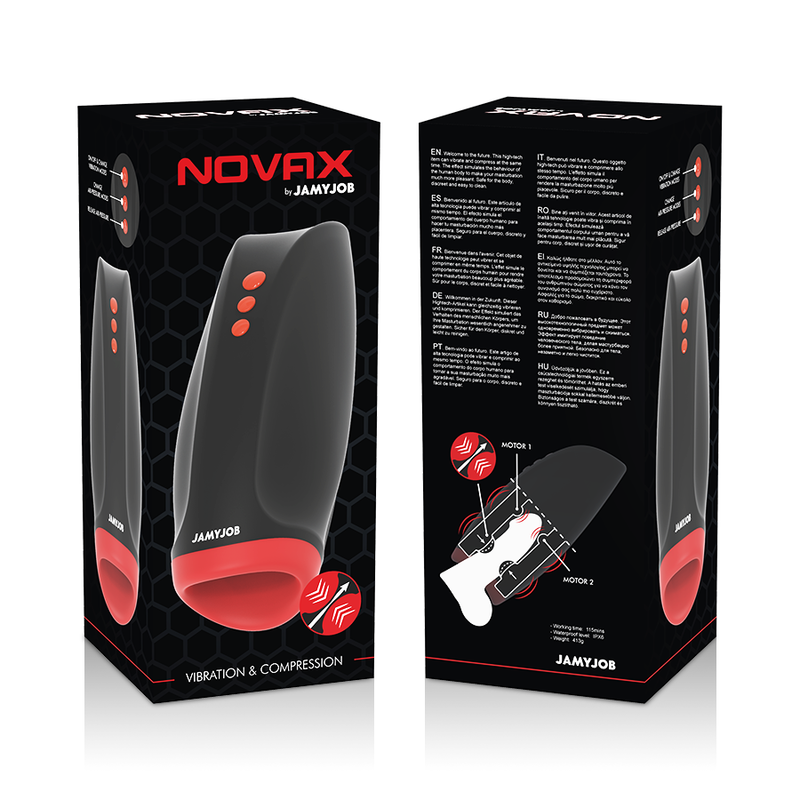 JAMYJOB - NOVAX MASTURBATOR MIT VIBRATION UND KOMPRESSION – Bild 5