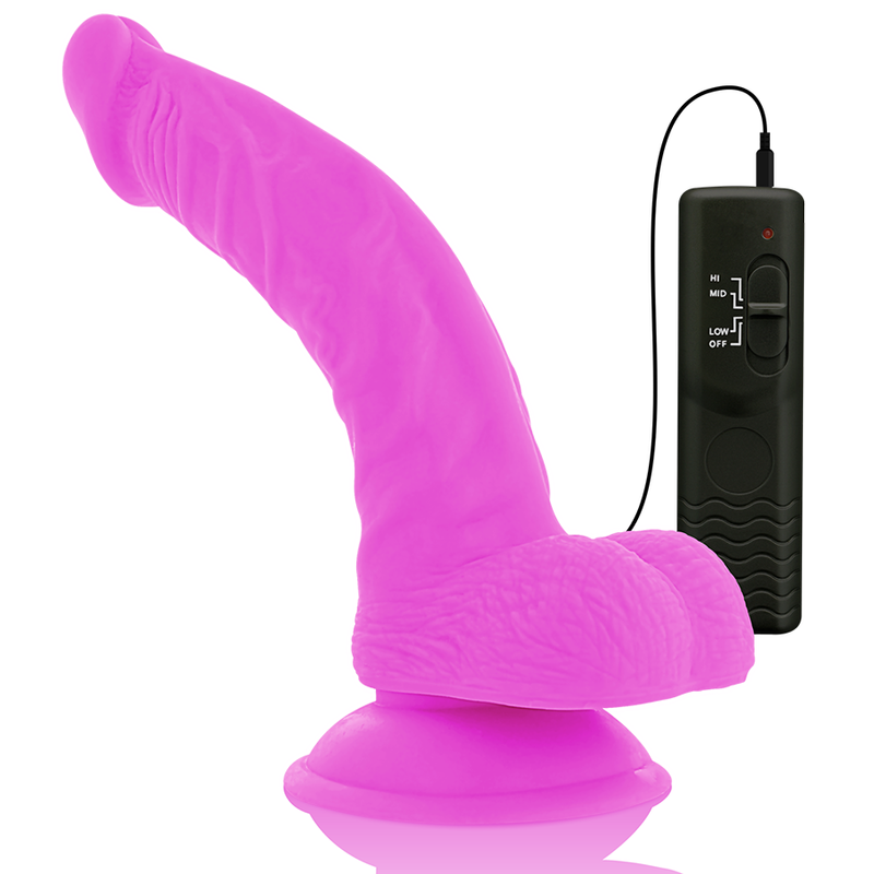 DIVERSIA - FLEXIBLER VIBRIERENDER DILDO LILA 21.5 CM -O- 4.5 CM – Bild 7