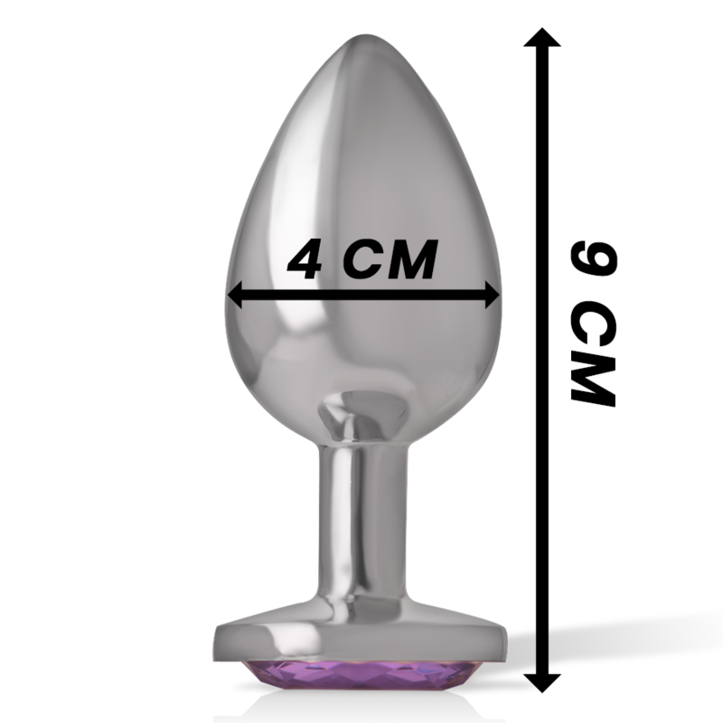 INTENSE - ANALPLUG AUS ALUMINIUMMETALL MIT VIOLETTEM KRISTALL, GRÖSSE L – Bild 6