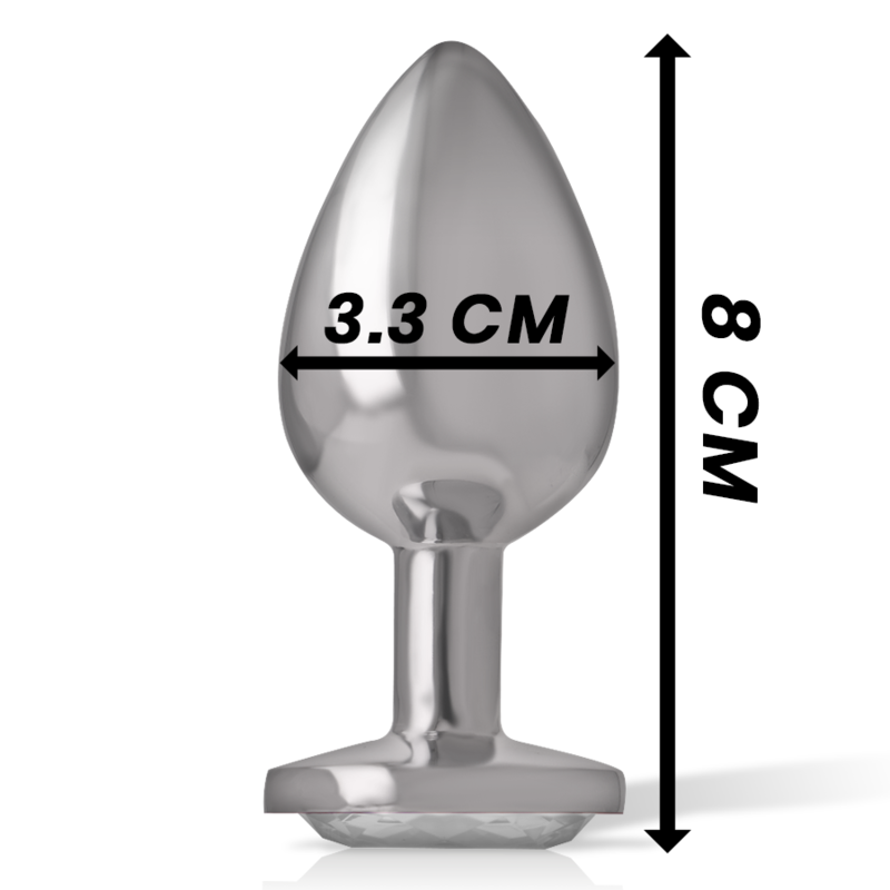 INTENSE - ALUMINIUM-METALL-ANALSPLUG MIT SILBERNEM KRISTALL, GRÖSSE M – Bild 6