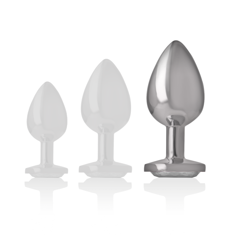 INTENSE - ANALPLUG AUS ALUMINIU MMETALL MIT SILBERNEM KRISTALL, GRÖSSE L – Bild 6
