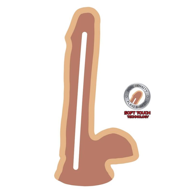 GET REAL - DUAL DENSITY DILDO 17 CM EIERHAUT – Bild 3