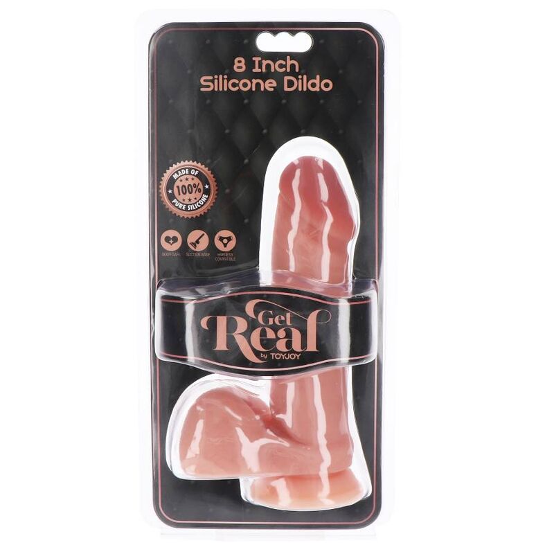 GET REAL - SILIKONDILDO 20,5 CM MIT KUGELN HAUT – Bild 4